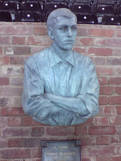 A statue of Steve Bloomer, who was honoured for his career with Derby County and Middlesbrough before the First World War