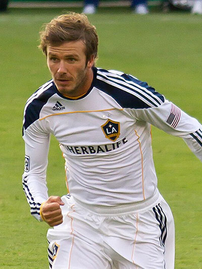 A wide midfielder, David Beckham