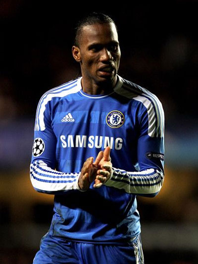 Didier Drogba, who often played as a target forward