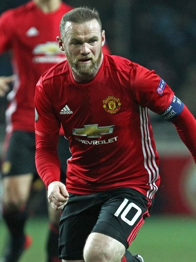 Wayne Rooney, shown wearing the number 10 jersey.
