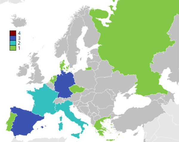 Map of winners
